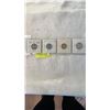 Image 2 : 1953 CANADIAN COINS FIRST QUEEN ELIZABETH 2ND COINS 25 CENT, 10 CENT .800 SILVER BOTH TYPES 5 CENT N