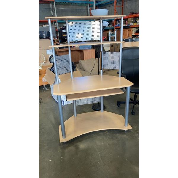 MAPLE AND METAL DESK