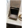 Image 8 : BRASS COAL BOX, FIRE DOGS AND SILVER PLATE DOME