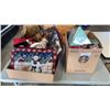 Image 1 : 2 BOXES OF XMAS DECOR AND TINS
