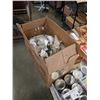 Image 4 : LOT OF PYREX SERVING SET WITH NEW MASON JARS, DISH DRAINER MUGS AND VASES