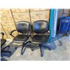 Image 1 : 2 EXECUTIVE LEATHER BOARD ROOM GAS LIFT OFFICE CHAIRS