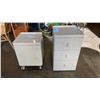 Image 1 : 3 DRAWER DRESSER AND 1 DOOR ROLLING STAND