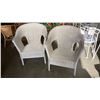 Image 1 : 2 WHITE WICKER CHAIRS