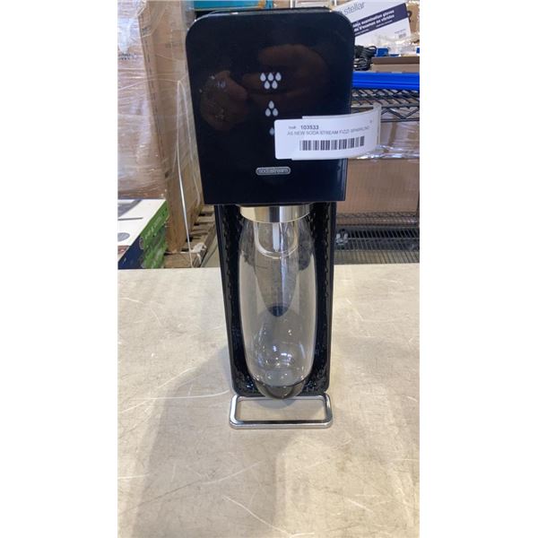 AS NEW SODA STREAM FIZZI SPARKLING WATER MACHINE TESTED AND WORKING, RETAIL $99