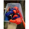 Image 3 : TOTE AND BOX OF NERF GUNS, PORTAL STUFFED TURRET