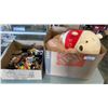 Image 1 : 2 BOXES OF FIGURES AND STUFFIES