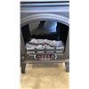 Image 2 : JUNEAU ELECTRIC FIREPLACE WORKING 10"DX18"WX23"H HOT OR FAN OPTIONS WITH BRIGHTNESS DIMMER