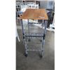 Image 1 : METAL ROLLING CART WITH WOOD TOP