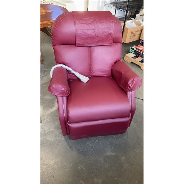 PRIDE LEATHER ELECTRIC LIFT CHAIR - TESTED WORKING