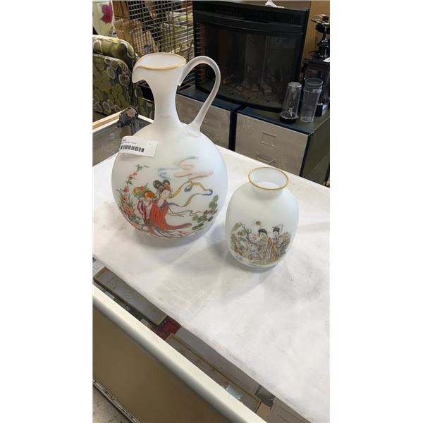 2 EASTERN PAINTED VASES