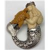 Image 3 : Sterling Silver Mermaid And Sea Turtle Pin Or Pendant