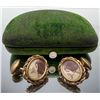 Image 2 : Antique Gold Plate Sweetheart Photo Cufflinks In Original Box