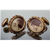 Image 6 : Antique Gold Plate Sweetheart Photo Cufflinks In Original Box
