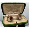 Image 7 : Antique Gold Plate Sweetheart Photo Cufflinks In Original Box
