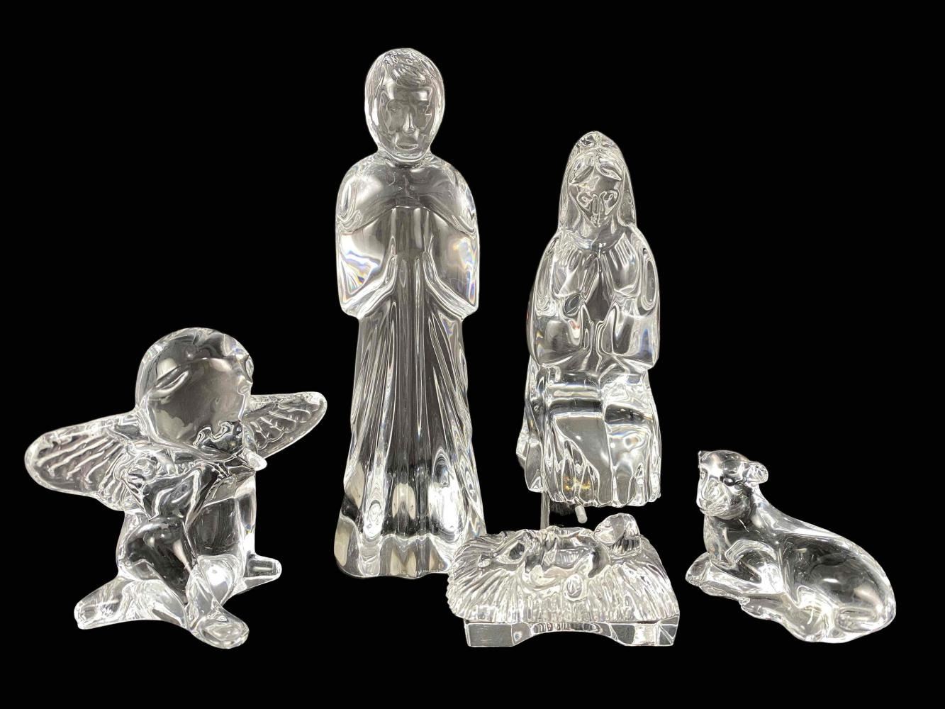 Waterford & Baccarat Crystal Nativity Scene