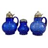 Image 2 : Fenton Cobalt Blue Snowflake Art Glass Lot
