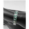 Image 1 : 18K White Gold, Diamond & Enamel Eternity Band