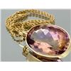 Image 2 : 14K Gold Multi Faceted Ametrine Necklace