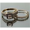 Image 2 : 18K &14K 1ct Diamond Ring Set