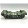 Image 2 : Chinese Jade Neck Rest with Carved Bat And Flower Design