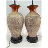 Image 2 : Pair of Mid Century Modern Ceramic Textured Table Lamps