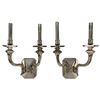 Image 1 : Pair of Fine Decorator's Nickel Wall Sconces, Candle Form