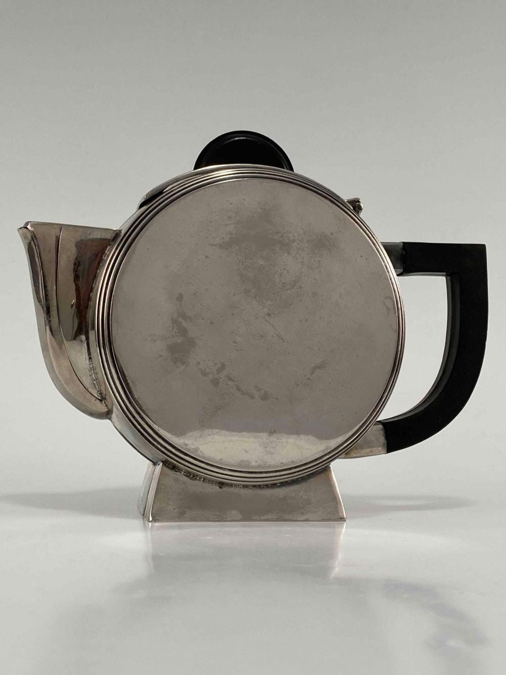 Christofle Silver Plate Art Deco Revival Teapot, Christian Fjerdingstad