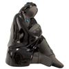 Image 2 : Large Native American Black On Black Pottery Sculpture