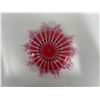 Image 5 : 1930's-40's Cranberry Glass Ribbon Bowl