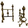 Image 1 : Antique Victorian Brass Fire Dogs