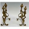 Image 2 : Antique Victorian Brass Fire Dogs