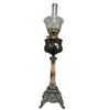 Image 17 : Antique Victorian Banquet Lamp With Stone Column And Shade