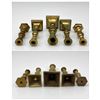 Image 13 : 18 Antique Miniature Brass Candlesticks