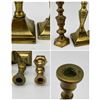 Image 14 : 18 Antique Miniature Brass Candlesticks