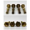 Image 19 : 18 Antique Miniature Brass Candlesticks