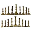 Image 1 : 18 Antique Miniature Brass Candlesticks