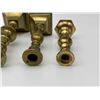 Image 20 : 18 Antique Miniature Brass Candlesticks