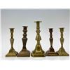 Image 2 : 18 Antique Miniature Brass Candlesticks