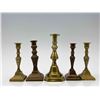 Image 4 : 18 Antique Miniature Brass Candlesticks