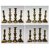 Image 6 : 18 Antique Miniature Brass Candlesticks