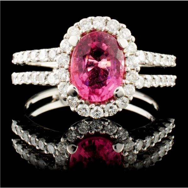 18K Gold 1.31ctw Sapphire & 0.54ctw Diamond Ring