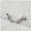 Image 2 : 14K WHITE GOLD CUBIC ZIRCONIA NOSE PIN