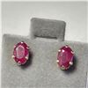Image 2 : 10K YELLOW GOLD RUBY(0.6CT) EARRINGS