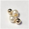 Image 1 : 10K YELLOW GOLD FRESH WATER PEARL 2IN1