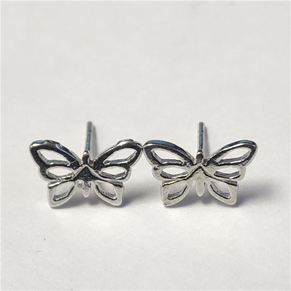 SILVER BUTTERFLY EARRINGS