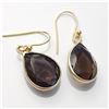 Image 1 : SILVER SMOKEY QUARTZ  EARRINGS (~WEIGHT 4.65G)