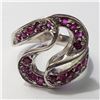 Image 1 : SILVER RUBY  RING (~SIZE 7.5)(~WEIGHT 6.19G)