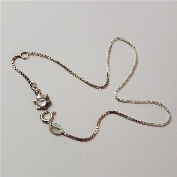 SILVER  ANKLET (~LENGTH 10INCHES)