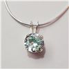 Image 1 : SILVER CUBIC ZIRCONIA NECKLACE (~LENGTH 16INCHES)